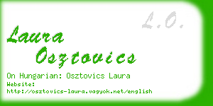 laura osztovics business card